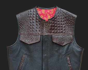 Alligator biker shop vest