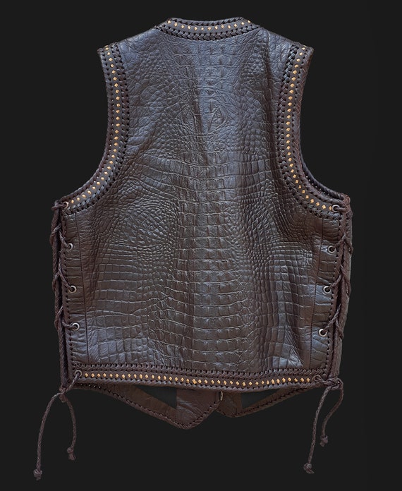 Alligator biker vest deals