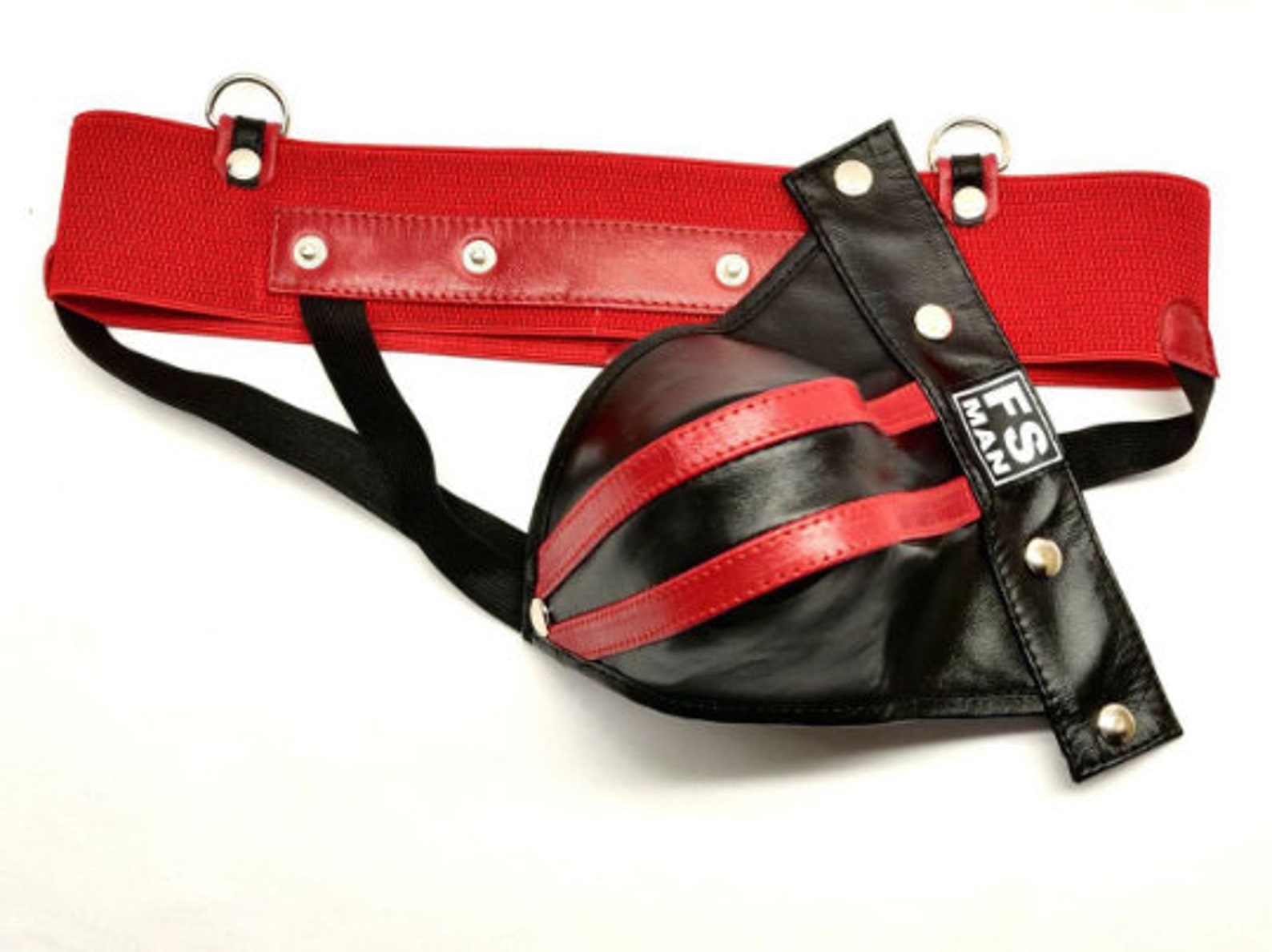 Jockstrap Red Band With Removable Pouch by Fsman Leather Male Etsy