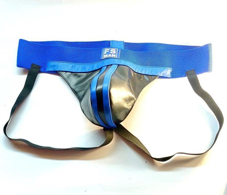 Leather and Elastic Jock Strap for Men Fsman Fetish Etsy