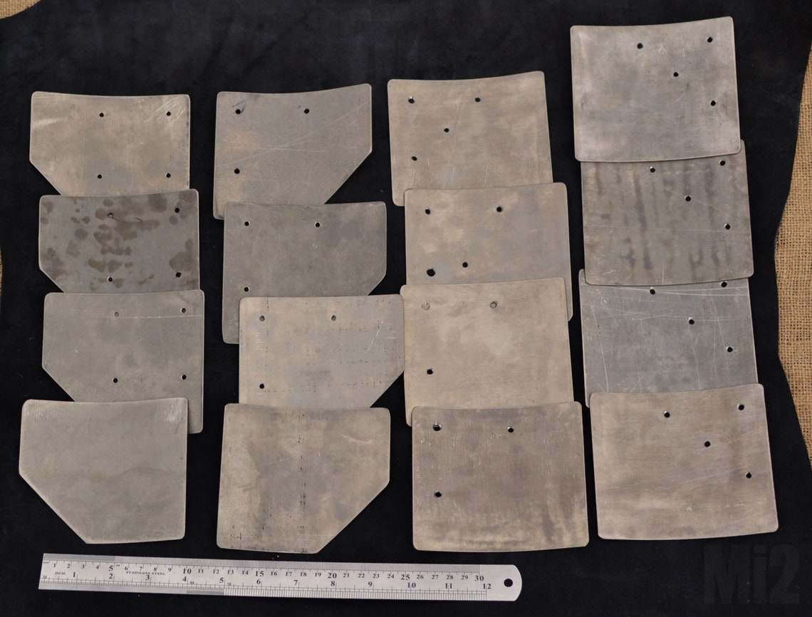 Titanium armour plates with holes Etsy