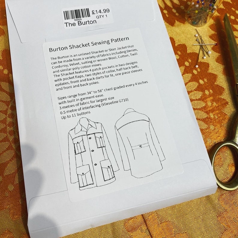 Burton Shacket Sewing Pattern - Etsy