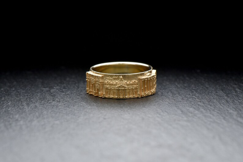 Ancient Rome ring gold plated Rome Souvenir Italy Cityscape Etsy
