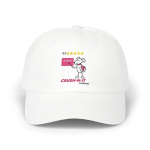Crush N It Teacher Hat with Pink Design | 5 Star Gift for Educators | Teacher Appreciation Baseball Cap by CRUSHPUP
