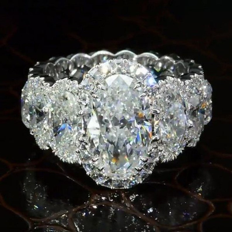 2.25Ct Oval Cut White Diamond Halo Diamond Layer Solitaire With Accent Anniversary Wedding Bridal Ring in 14K White Gold