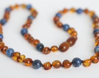 Overlaped Amber Bead Necklace 48cm 19/'/' 16g. Fine Baltic Amber Necklace Amber Adult Necklace Authentic Amber Necklace