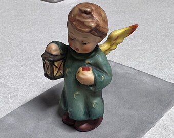 Antico 1950 M.I. Figurina Goebel Hummel "Heavenly Angel" con lanterna n. 214 C - Affascinante oggetto da collezione dalla Germania occidentale