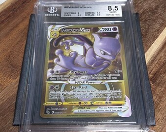  Mewtwo Vstar 086/078 - Pokemon Go - Gold Secret Rare Card :  Toys & Games