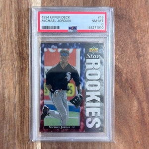 1994 Michael Jordan Upper Deck Star Rookies #19 PSA 8 – Ícone raro do basquete no beisebol, cartão colecionável classificado
