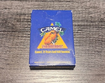 Baraja de cartas del 75.º aniversario de Camel Cigarettes de 1988: un coleccionable de tabaco vintage
