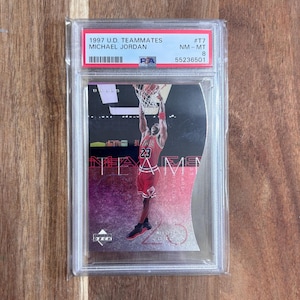 1997 Michael Jordan Upper Deck Teammates T7 PSA 8 – Cartão de jogo icônico de basquete, classificado