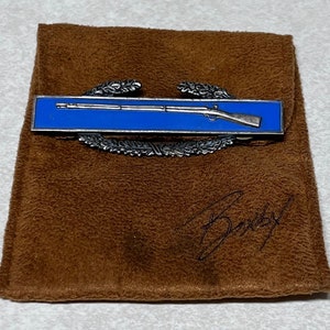 WWII Sterling Silver Combat Infantryman Marksman Rifle Badge - A Heroic Relic of Valor