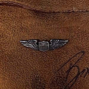 WWII Air Force Aviator Pilot Wings Sterling Silver Insignia Lapel Pin ...