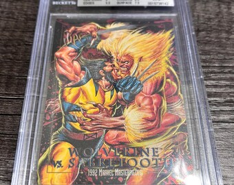 1992 Marvel Masterpieces Spectra 3-D Wolverine Vs. Sabretooth