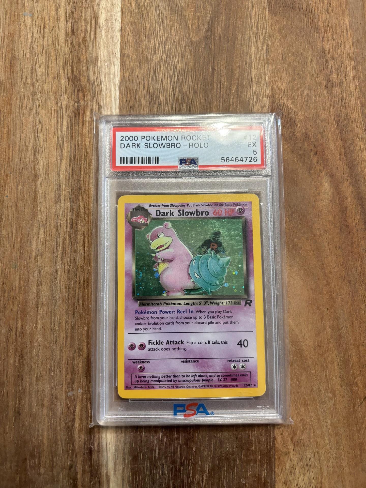 dark slowbro pokemon card value Holo n080 Old Back - Rocket Gang When you play Dark Slowbro from your hand It's Slowbro! IR 90/84 How