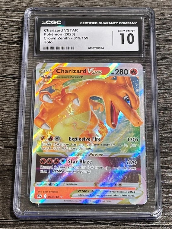 Charizard Vstar - Crown Zenith Graded CGC 10 - Pokmon Trading Card 019/159  - Etsy