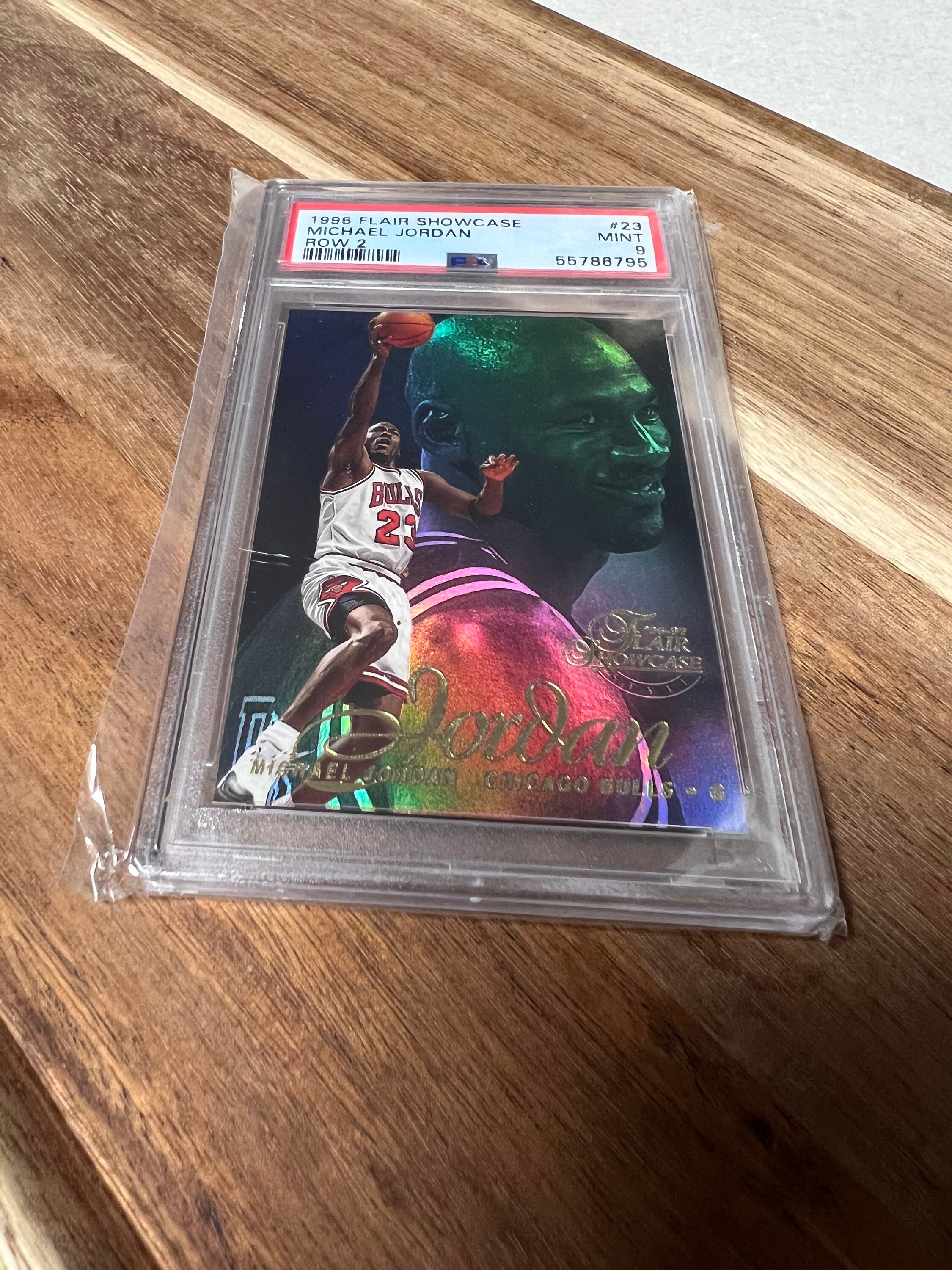 Michael Jordan 1996 Flair Showcase 23 Row 1 Seat 23 PSA Mint 9 