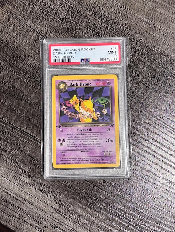 2000 Dark Hypno First Edition Team Rocket Pokemon Card Graded PSA 9 2000 Dark Hypno First Edition Team Rocket Pokemon Card Graded PSA 9