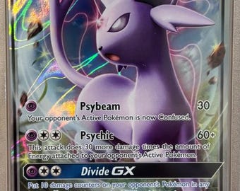 espeon gx pokemon card PSA 10]{062/060} FA/ESPEON (You cant use more than 1 GX attack in a game.) Weakness Psychic 2 Resistance None None Retreat Cost 2019 Pokemon Sun & Moon