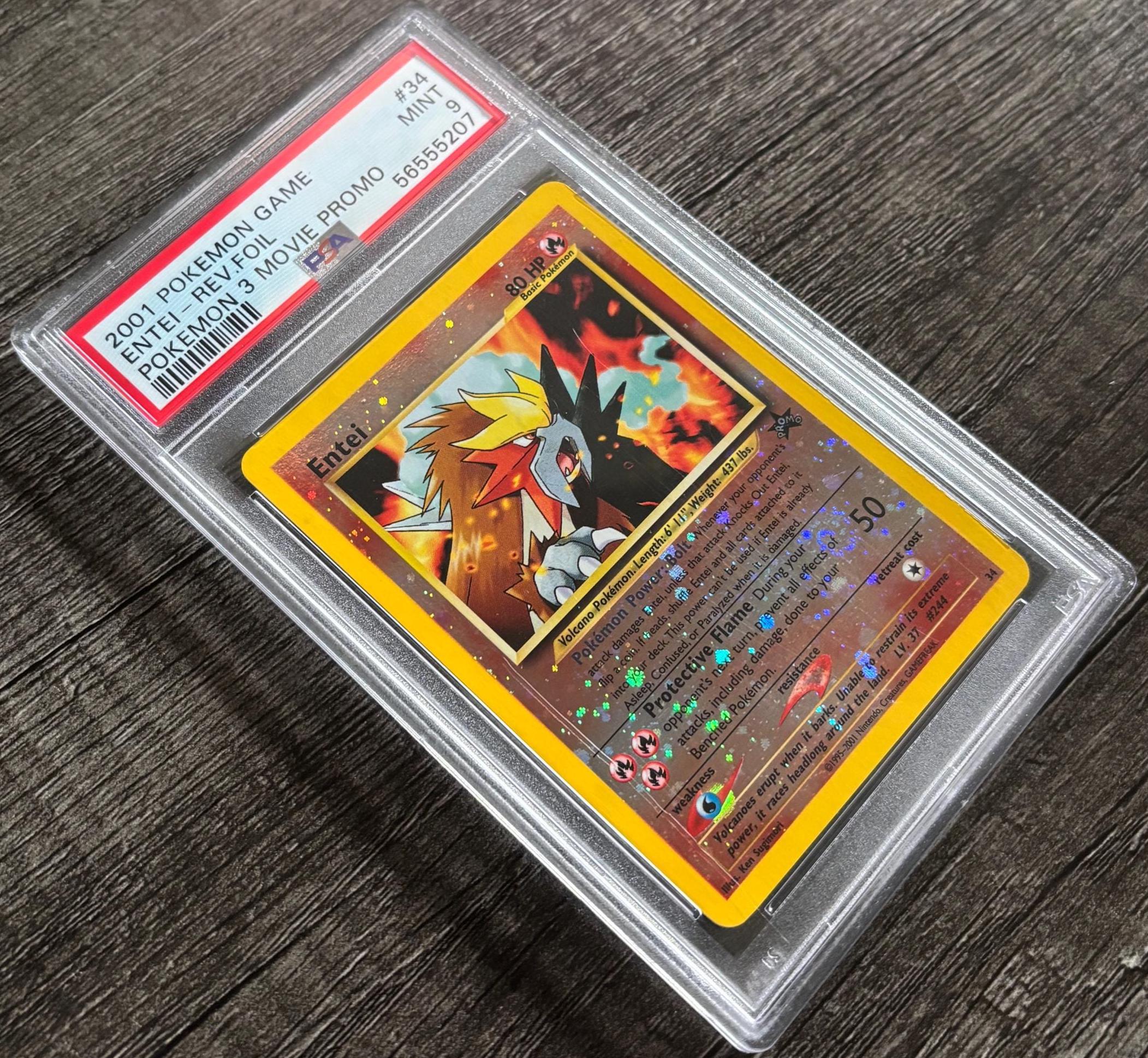 2001 Entei Reverse Holo-foil Movie Promo PSA 9  Iconic Pokmon Card,  High-grade Collectible - Etsy