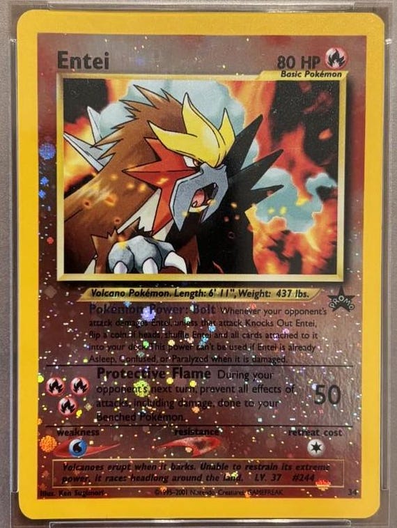 【ARS9・鑑定書付き】エンテイ　旧裏　拡張パック第3弾　ENTEI HOLO 2001 Entei Reverse Holo-foil Movie Promo PSA 9 – Iconic Pokémon