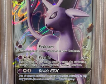 espeon gx pokemon card value MNT 9 S&M BASE SET GX is Knocked Out Espeon GX rainbow rare Sun