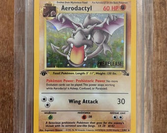 first edition aerodactyl pokemon card Pokémon Trading Card Game: Error Print Fossil Booster Pack (Unweighted –  Retro Island Gaming