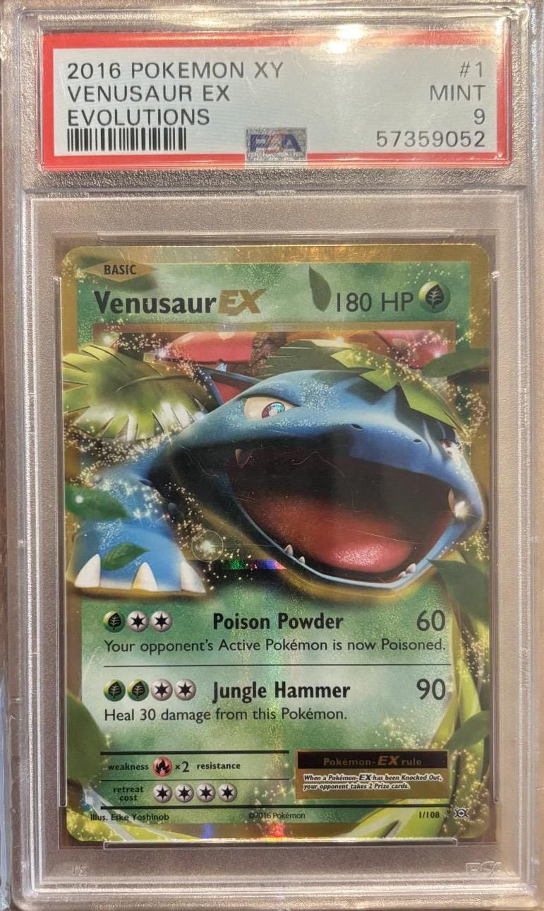 Venusaur EX Holofoil - Pokémon XY Evolutions - PSA Graded 9