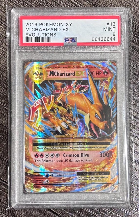Pokemon M Charizard EX XY Evolutions Mint Condition PSA 9 - Etsy