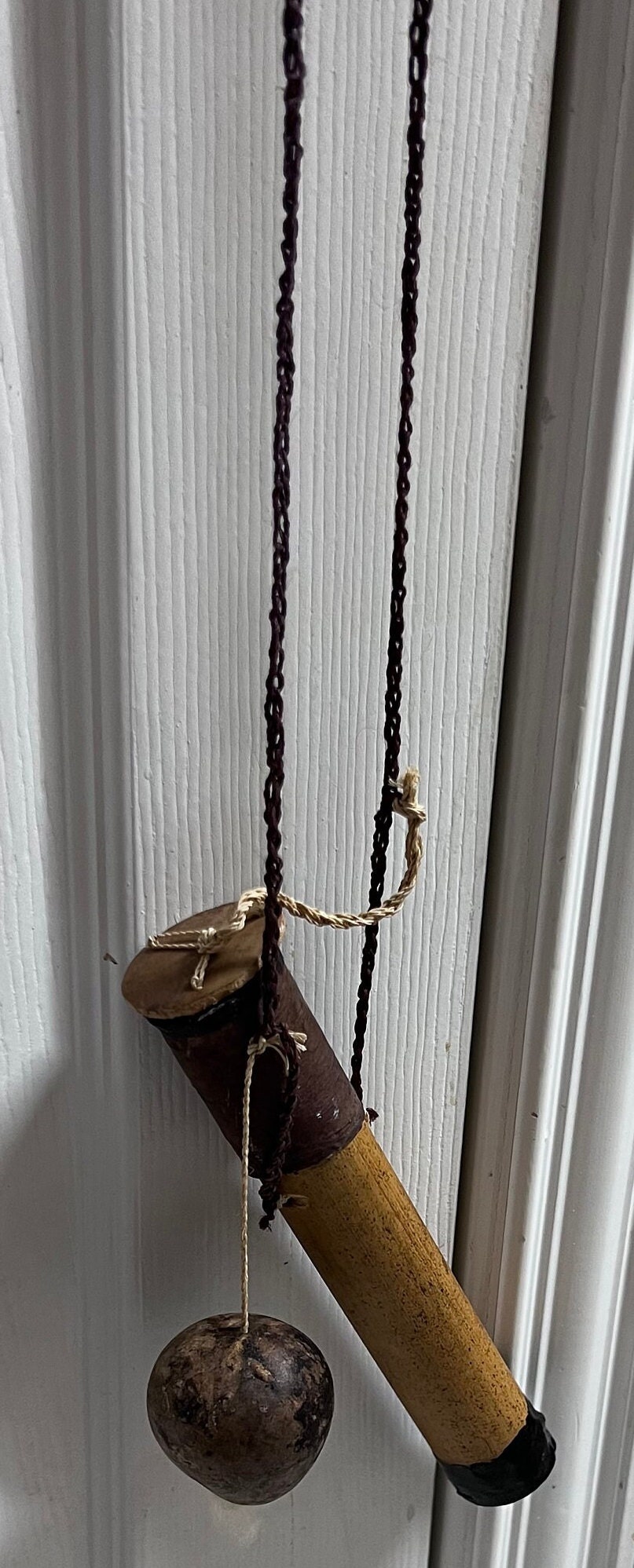 Ancien Carquois Flèches En Bambou Et Cuir - Pointes En Fer - Tribal Primitif - 1900-1940