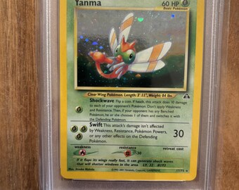 2001 Yanma Holographic Neo Discovery PSA 7  Vintage Pokmon Card  Collectible - Etsy