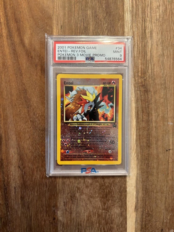 2001 Entei Reverse Holo-foil Movie Promo PSA 9 – Iconic Pokémon