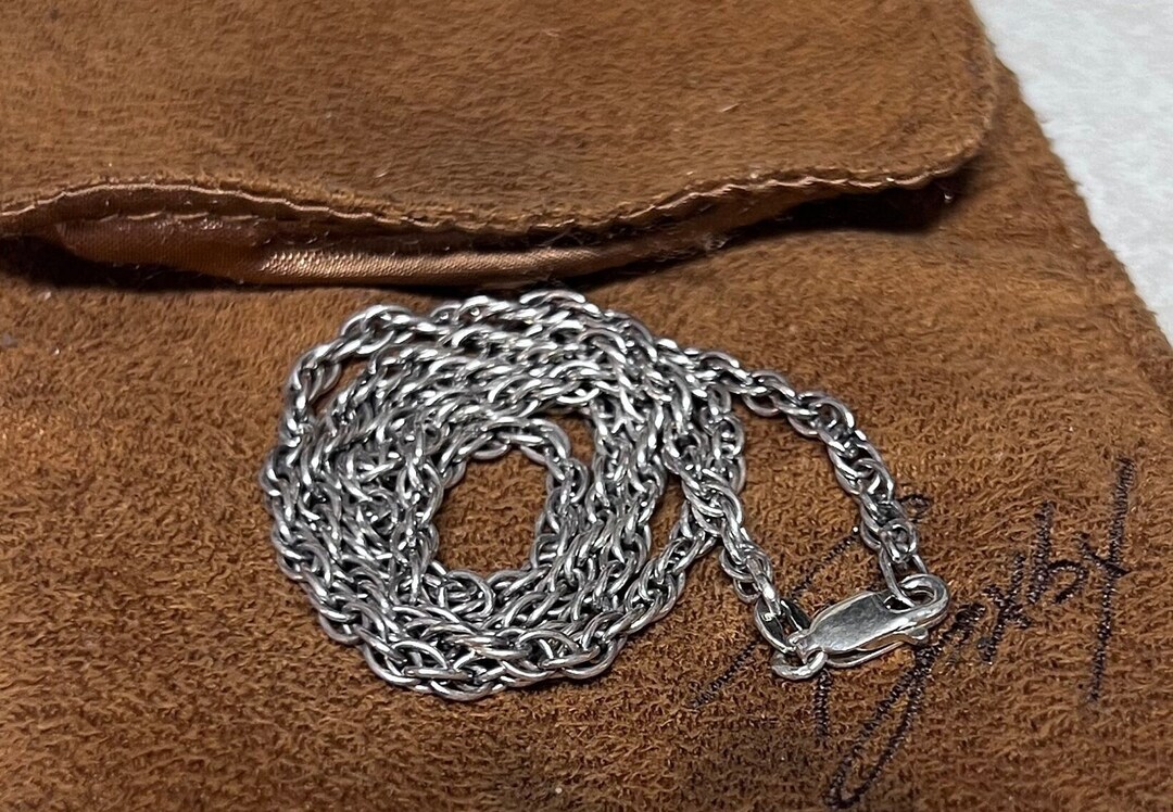 Impeccable 18-inch Sterling Silver James Avery Braided Rope Necklace 10 ...