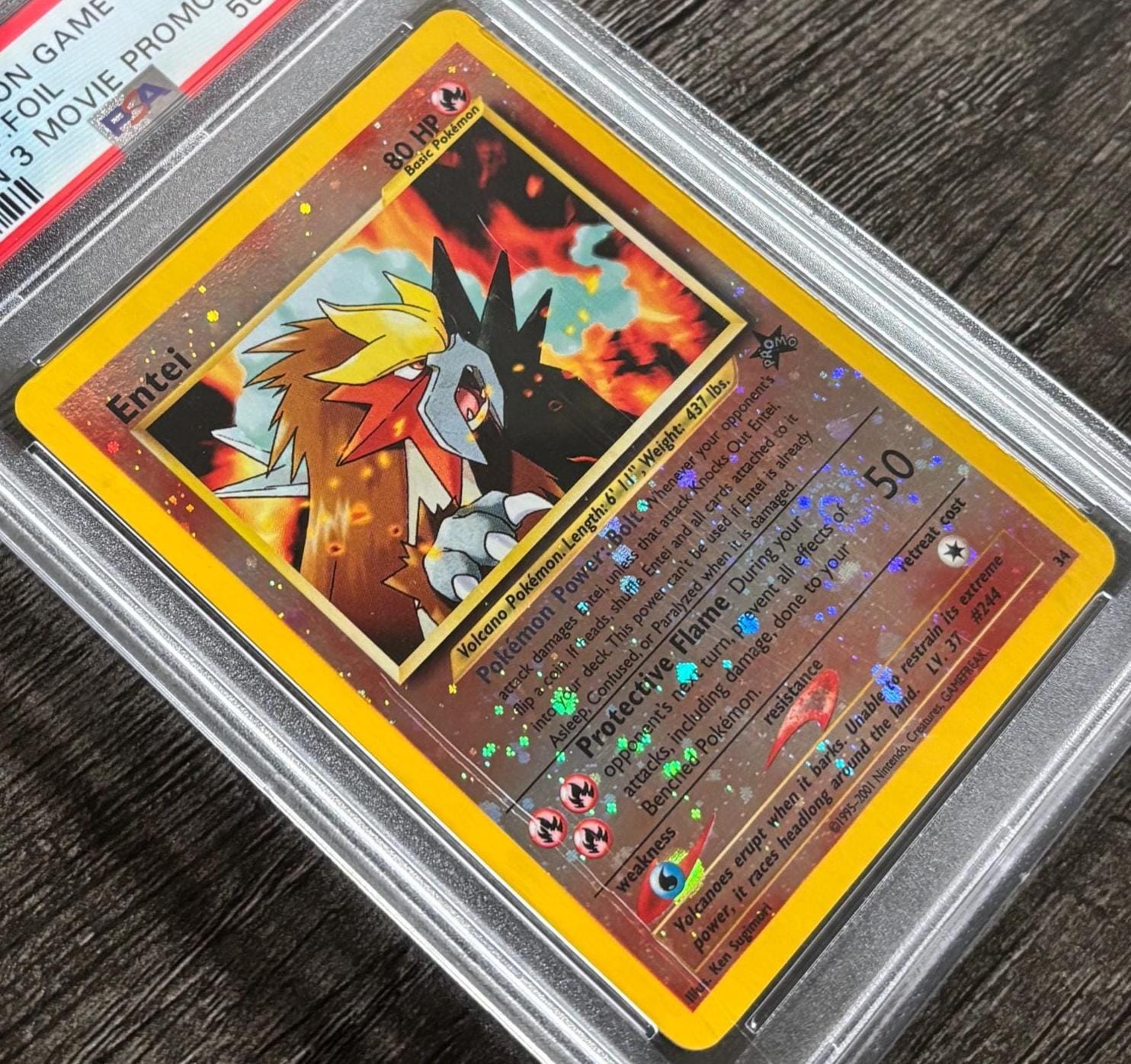 2001 Entei Reverse Holo-foil Movie Promo PSA 9  Iconic Pokmon Card,  High-grade Collectible - Etsy