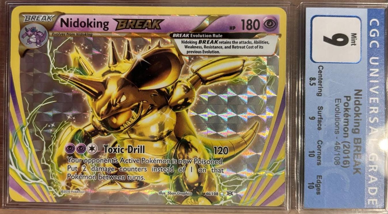2016 Nidoking BREAK Holographic XY Evolutions CGC 9 – High-grade