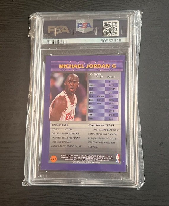 1994 Topps Finest Michael Jordan #331 PSA 8 Near Mint - Original