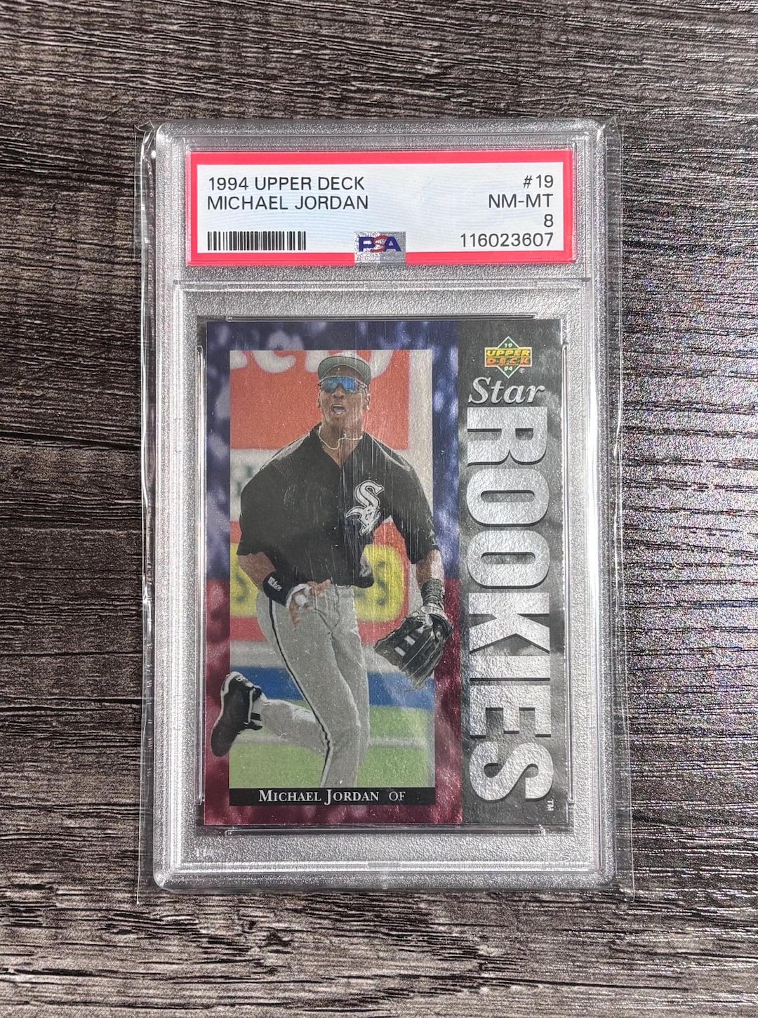 1994 Upper Deck Michael Jordan Star Rookies Baseball Card 19 PSA 8