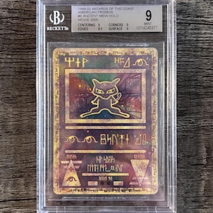 pokemon promo cards ultra rare holo ancient mew The acceptable range of cards within the Near Mint condition includes both cards with no imperfections and cards with a few slight imperfections Mew Promo Card - Etsy