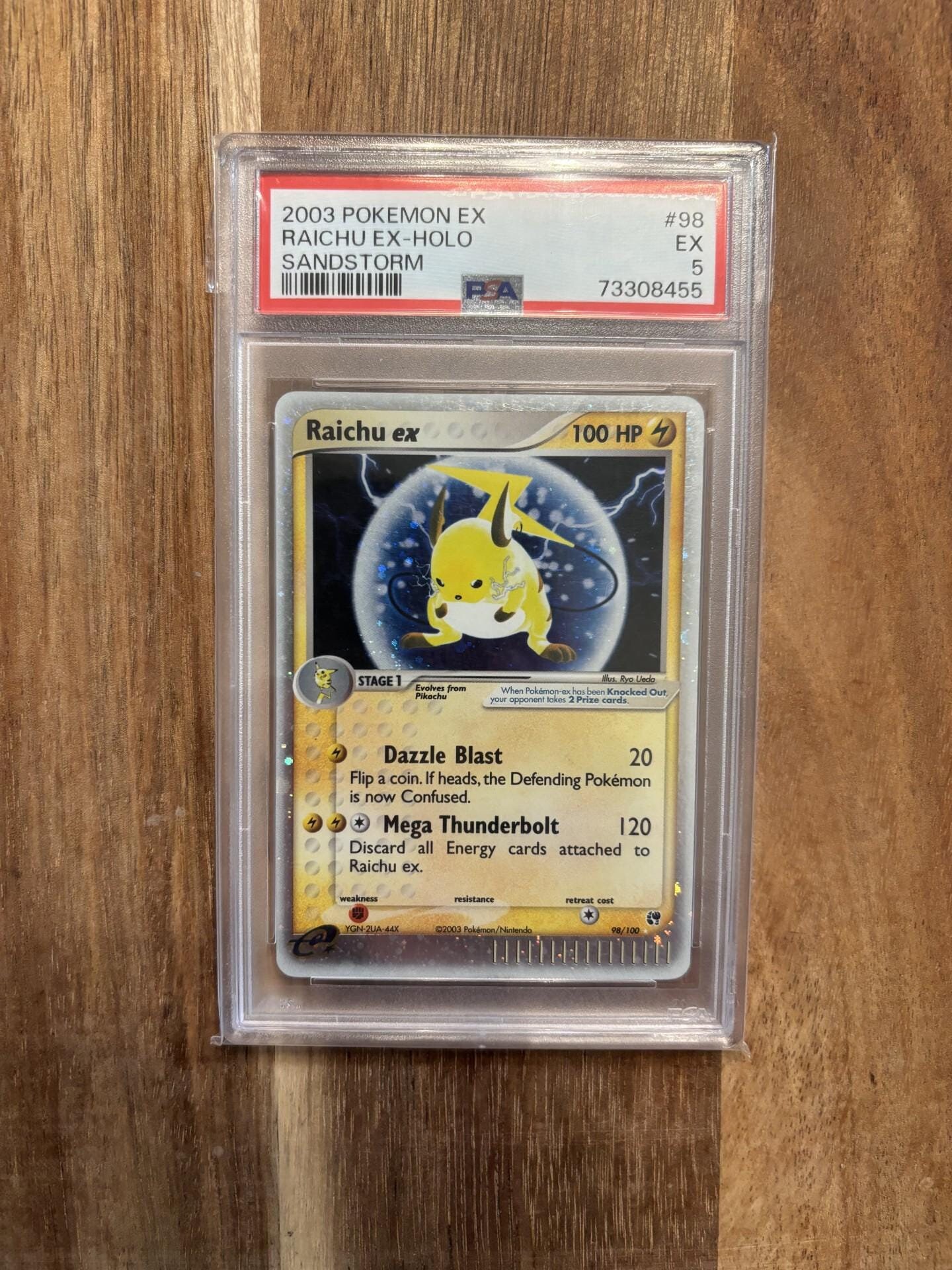 2003 Raichu EX Sandstorm Holographic PSA 5  Vintage Pokmon Card  Collectible