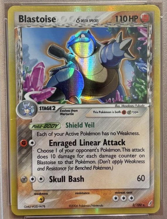 Blastoise Holographic Delta Species Crystal Guardians PSA 4 Vintage Pokmon Card Collectible - Etsy Israel Blastoise Holographic Delta Species Crystal Guardians PSA 4 Vintage Pokmon Card Collectible - Etsy Israel