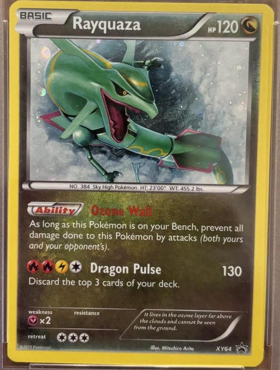Rayquaza Holographic XY Black Star Promo PSA 7 Iconic Pokmon Card - Etsy Rayquaza Holographic XY Black Star Promo PSA 7 Iconic Pokmon Card - Etsy