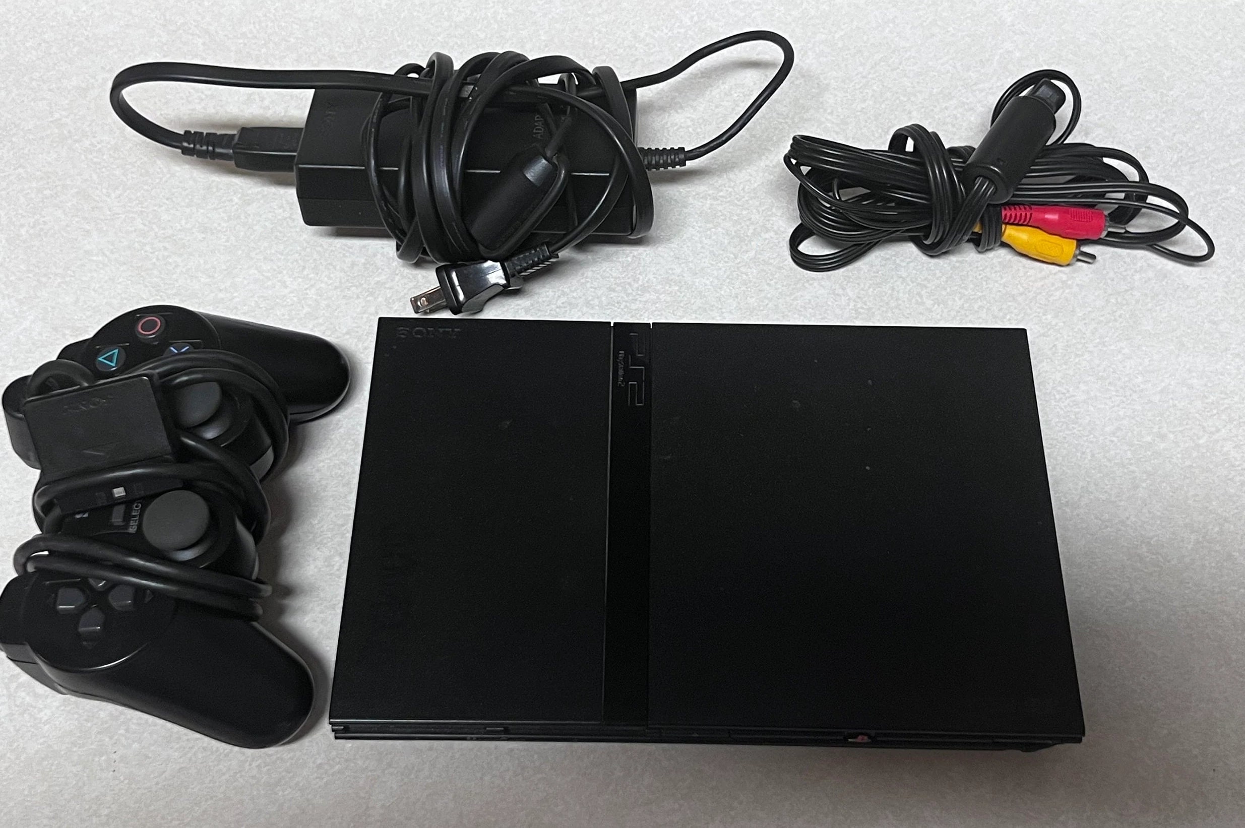 Used Sony Playstation 2 PS2 Slim Silver Refurbished System Console For Sale