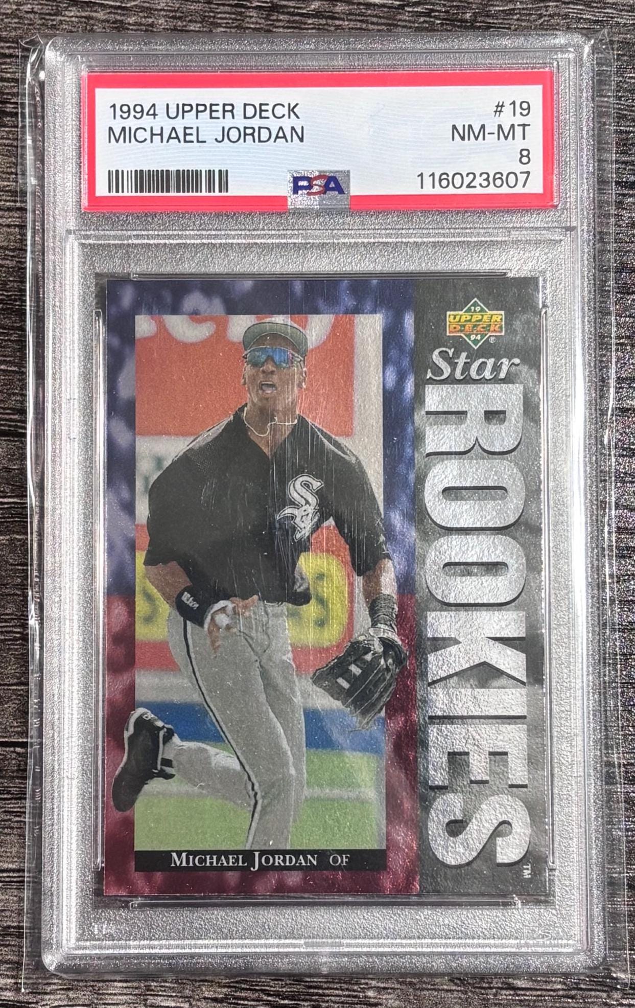 1994 Upper Deck Michael Jordan Star Rookies Baseball Card 19 PSA 8