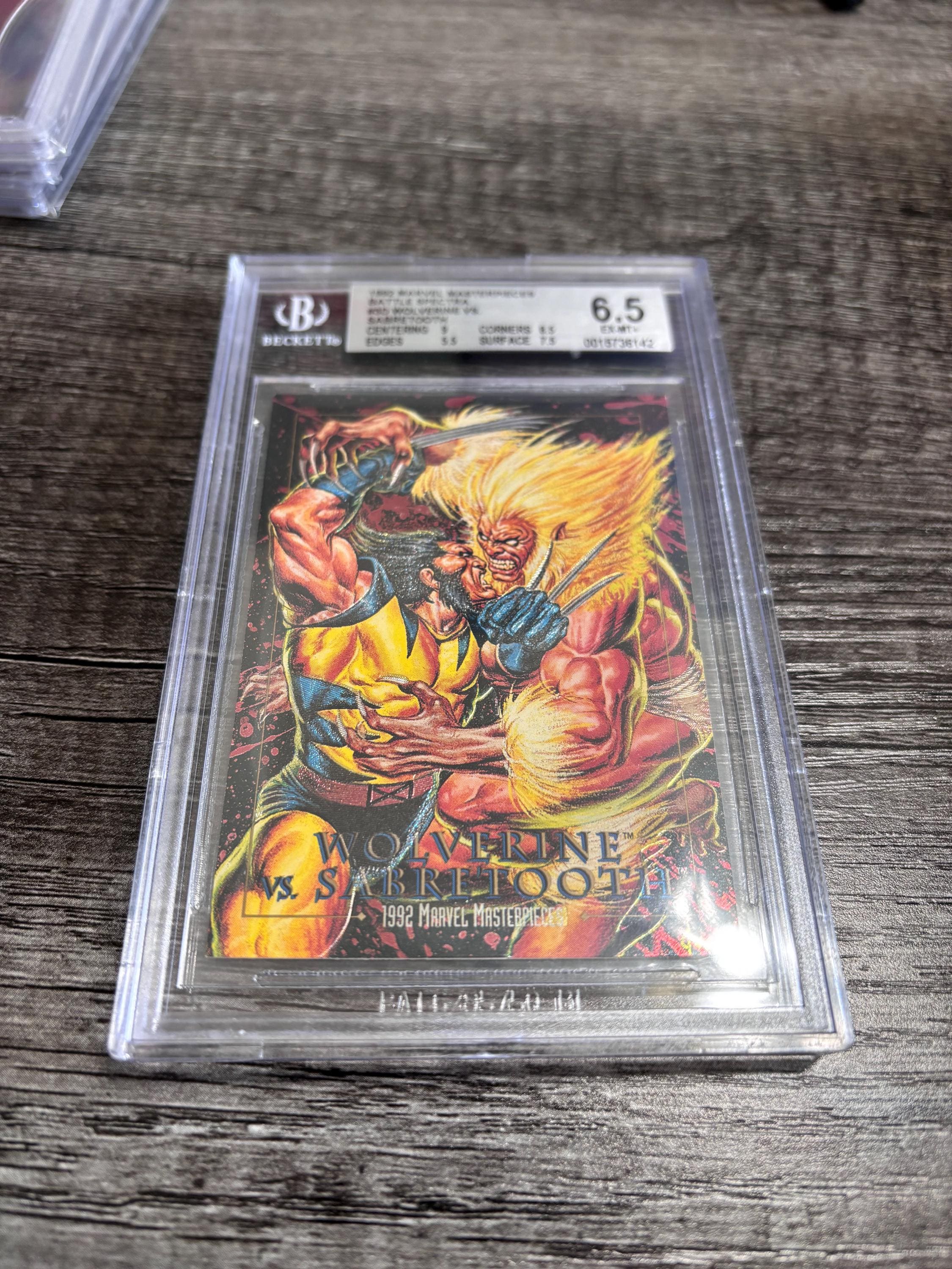 1992 Marvel Masterpieces Spectra 3-D Wolverine Vs. Sabretooth