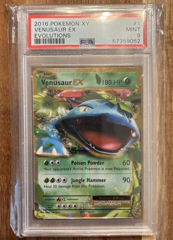 Venusaur EX Holofoil - Pokémon XY Evolutions - PSA Graded 9