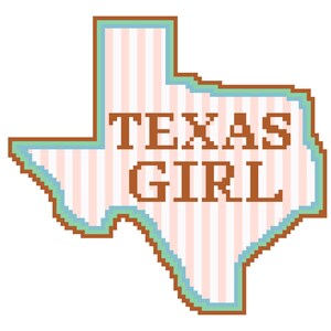 Texas Girl Needlepoint Stitch Chart Digital Download image 2