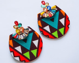 Glamourous African prints earrings / Gift for her / Earrings for women / Stylish occasion earrings / handmade earrings / Adire earrings