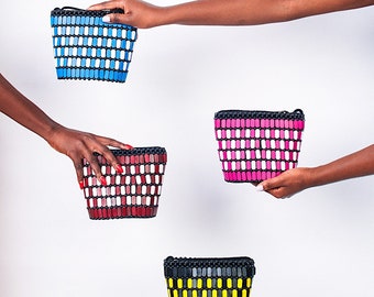 Joa wooden bags | Rainbow Mini Crossbody Bag| Ethical bag |African Boho Beaded Handbag/ Handmade Handbag|  Gift For Her|  Valentine's Gift |