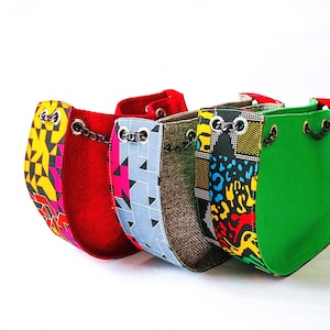 Màng Crossbody bag | handmade African print jute bag | Easy to wear bag | Shoulder bag