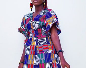African Summer dress | African Pattern Summer Dress | Dress for her |  Cultural African Dress | Simple African print dress